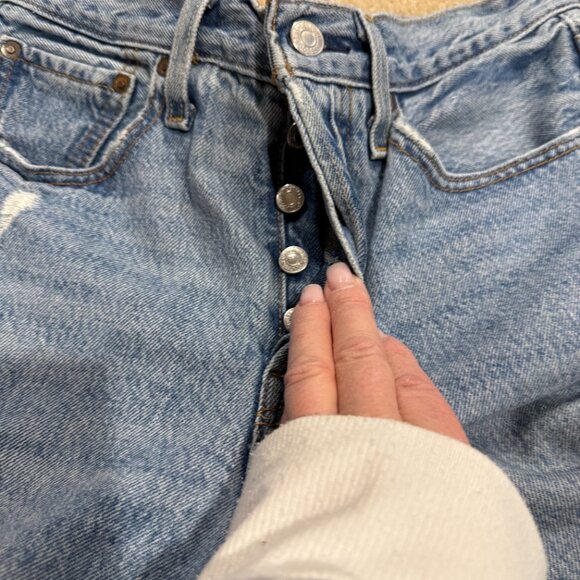 Levi's Jeans Premium 501 S Skinny High Rise Button Fly Size 26 #PC9-29502-0034 - Picture 9 of 16